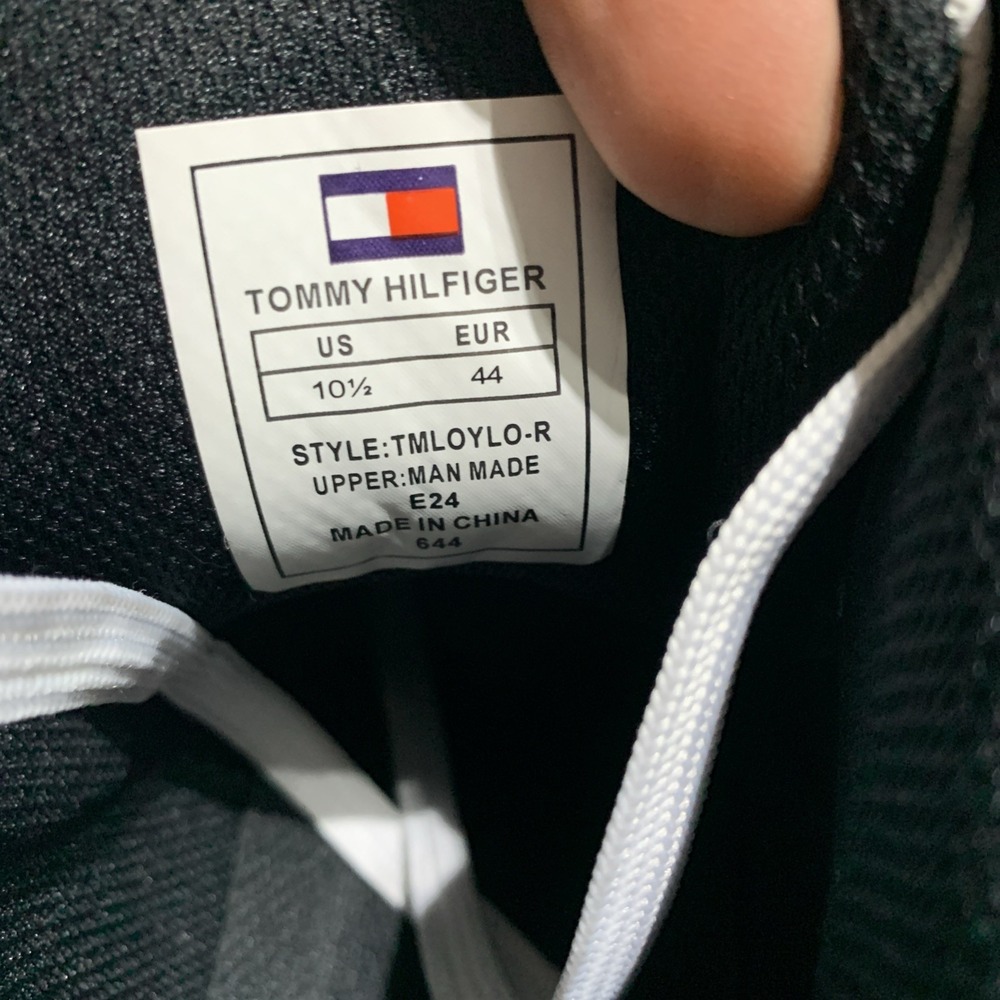 Tommy Hilfiger Men's High Top Size 10.5 Basketball Sneakers White/Black - Picture 5 of 8